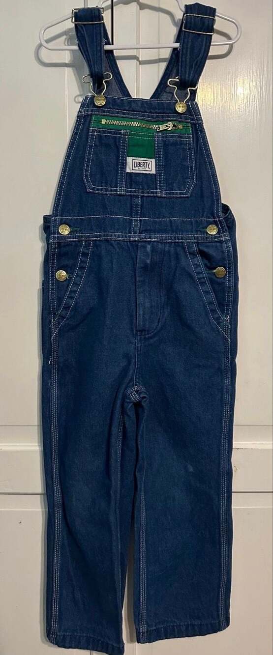Liberty Denim Bib vintage style  Overalls kids Youth Size 5